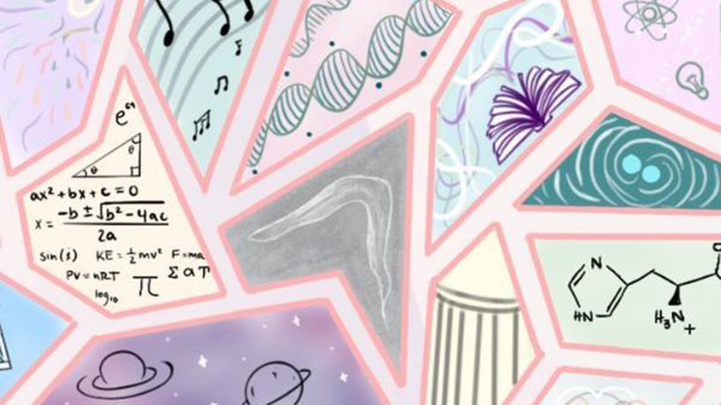 Collage of scientific illustrations across all disciplines