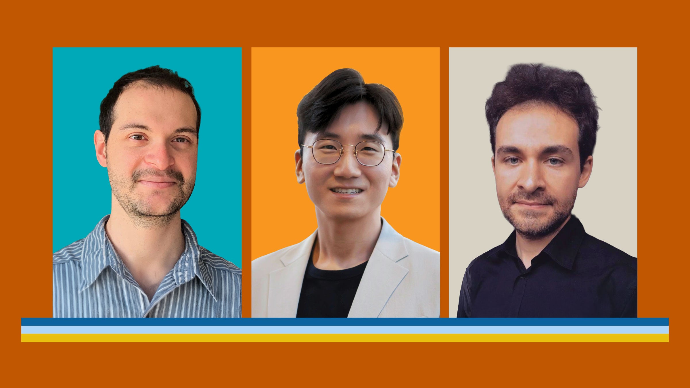 Headshots of Dr. Gilpin, Dr. Kim, and Dr. Baldini